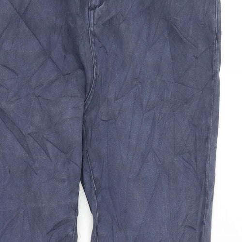 Peacocks Womens Blue Cotton Blend Straight Jeans Size 12 L28 in Regular Zip