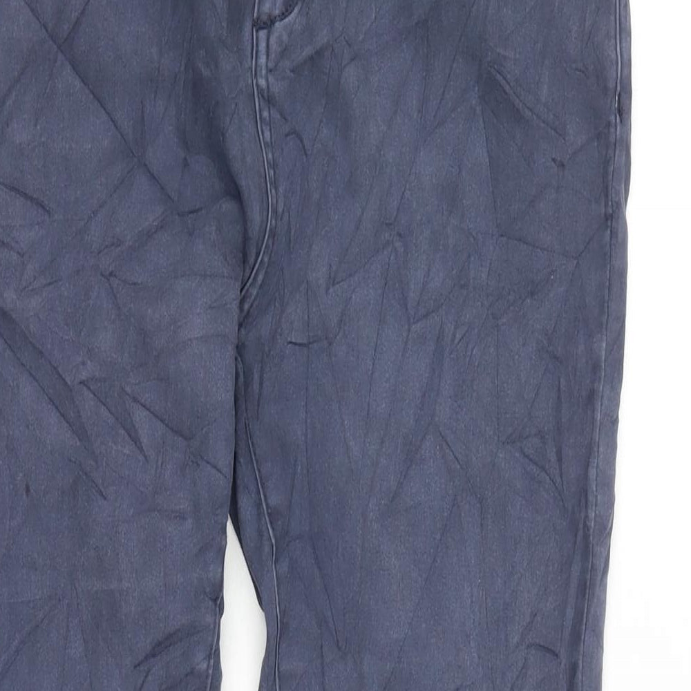 Peacocks Womens Blue Cotton Blend Straight Jeans Size 12 L28 in Regular Zip
