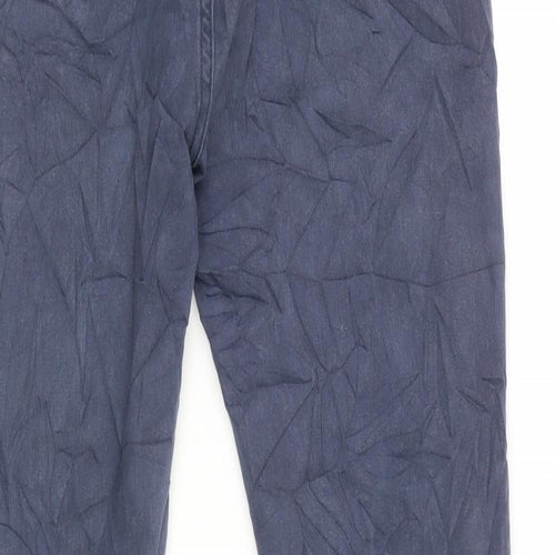 Peacocks Womens Blue Cotton Blend Straight Jeans Size 12 L28 in Regular Zip