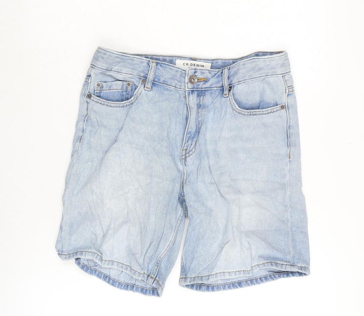 Country Road Womens Blue Cotton Bermuda Shorts Size 28 in Regular Zip