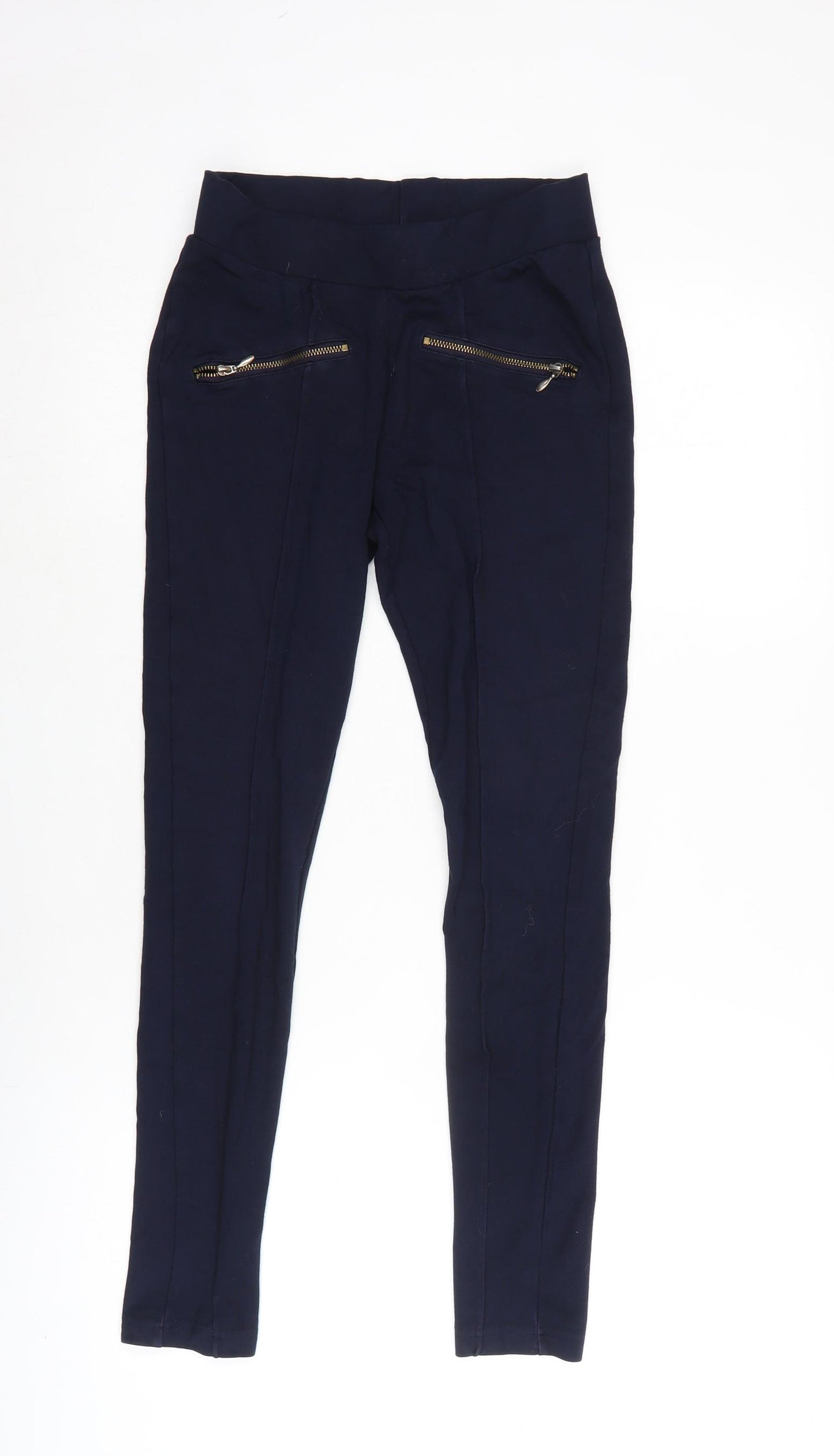 Papaya Womens Blue Polyester Jegging Leggings Size 8 L27 in