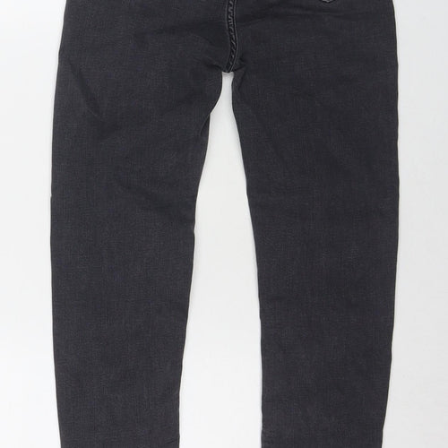 Marks and Spencer Womens Black Cotton Skinny Jeans Size 6 L28 in Regular Zip