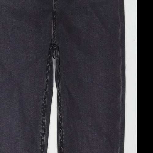 Marks and Spencer Womens Black Cotton Skinny Jeans Size 6 L28 in Regular Zip