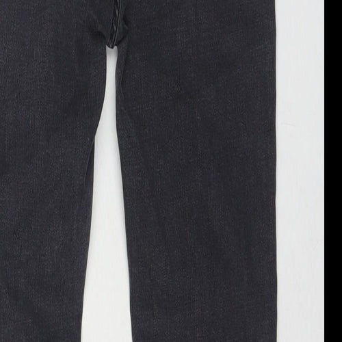 Marks and Spencer Womens Black Cotton Skinny Jeans Size 6 L28 in Regular Zip
