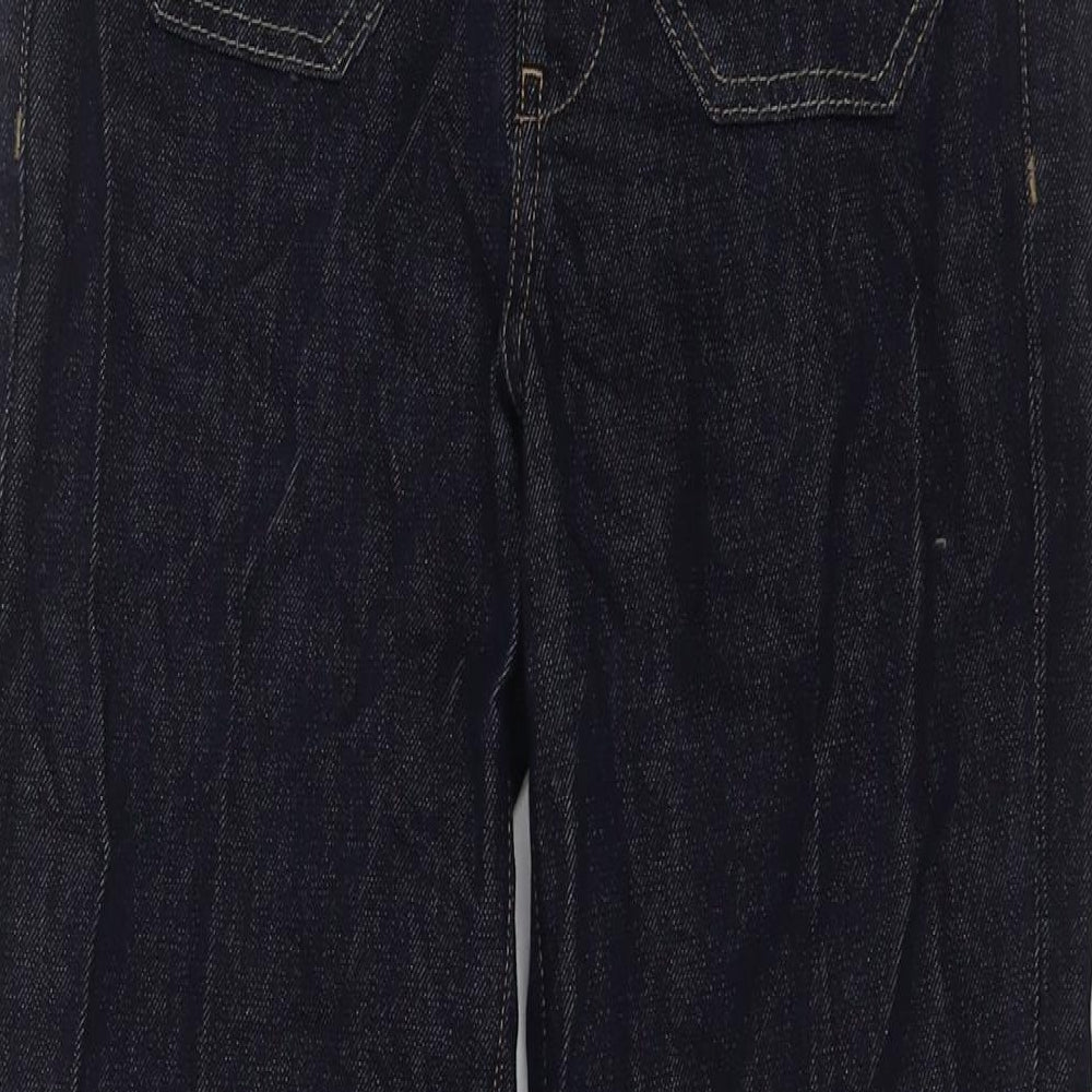 Marks and Spencer Womens Blue Cotton Flared Jeans Size 8 L31 in Regular Zip