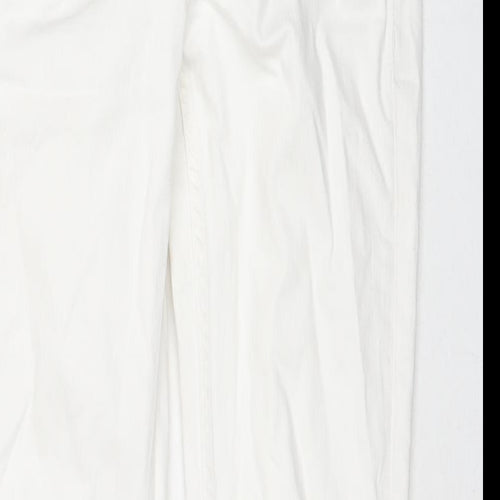 Marks and Spencer Womens White Cotton Skinny Jeans Size 6 L27 in Regular Zip