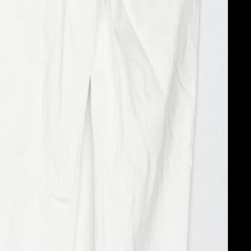 Marks and Spencer Womens White Cotton Skinny Jeans Size 6 L27 in Regular Zip