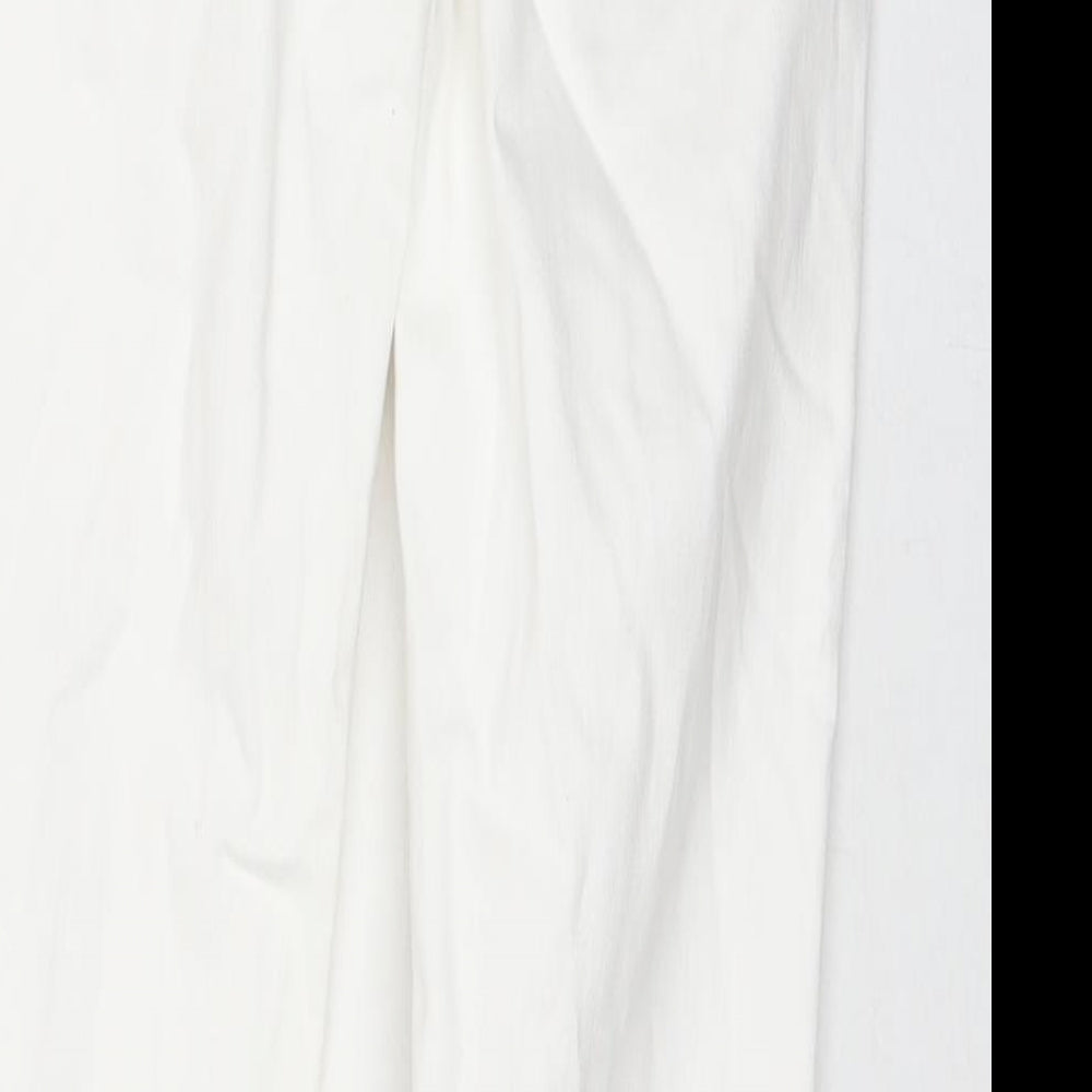 Marks and Spencer Womens White Cotton Skinny Jeans Size 6 L27 in Regular Zip
