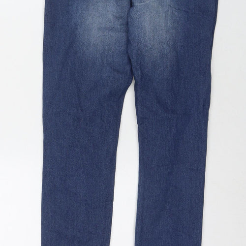 Denim & Co. Womens Blue Cotton Skinny Jeans Size 6 L28 in Regular Zip