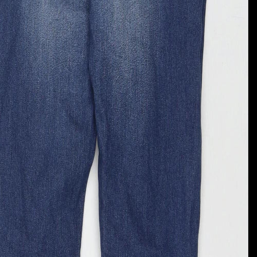 Denim & Co. Womens Blue Cotton Skinny Jeans Size 6 L28 in Regular Zip