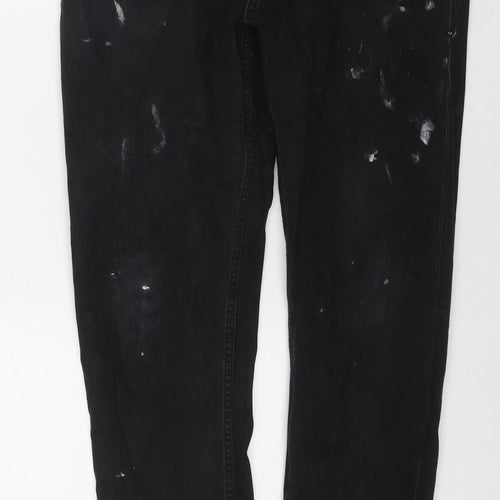 Topman Mens Blue Cotton Skinny Jeans Size 34 in L31 in Regular Zip
