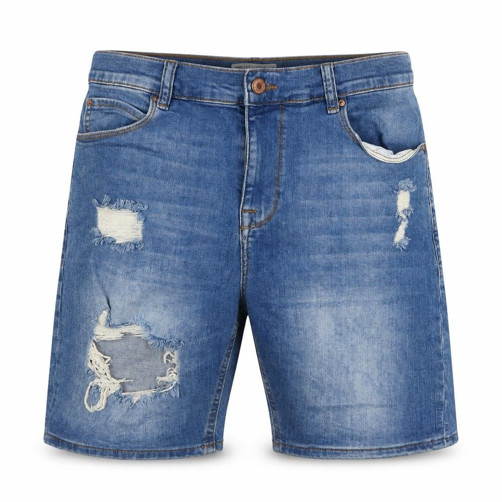 ASOS Mens Blue Cotton Bermuda Shorts Size 32 in L8 in Regular Zip