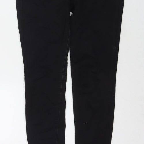 Zara Womens Black Cotton Skinny Jeans Size 8 L28 in Regular Zip