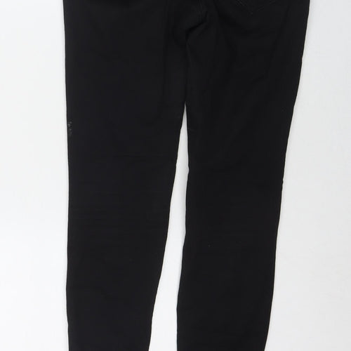 Zara Womens Black Cotton Skinny Jeans Size 8 L28 in Regular Zip