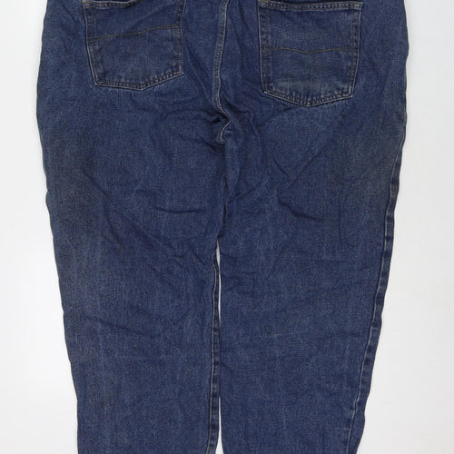 Blue Circle Mens Blue Cotton Straight Jeans Size 46 in L26 in Regular Zip