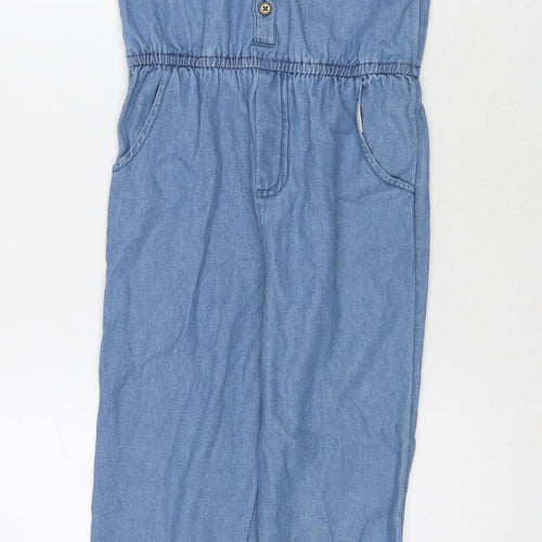 George Girls Black Polyester Blend Jumpsuit One-Piece Size 6-7 Years L20 in Button