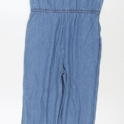 George Girls Black Polyester Blend Jumpsuit One-Piece Size 6-7 Years L20 in Button
