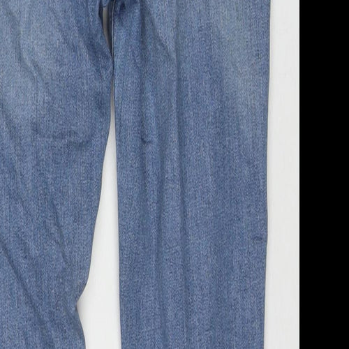 River Island Womens Blue Cotton Skinny Jeans Size 8 L27 in Regular Zip