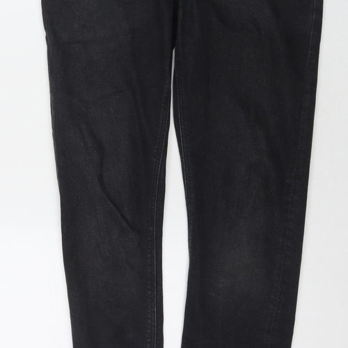 ASOS Mens Black Cotton Skinny Jeans Size 31 in L30 in Regular Zip