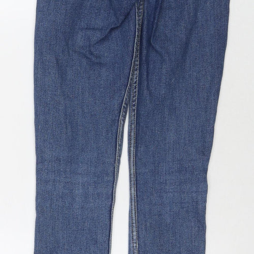 Mango Womens Blue Cotton Skinny Jeans Size 6 L30 in Regular Zip