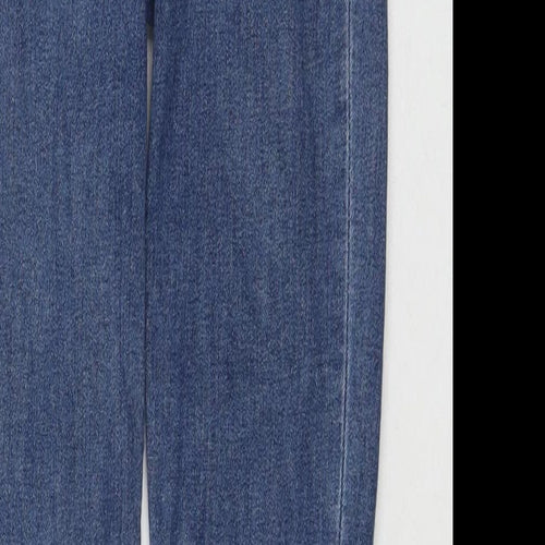 Mango Womens Blue Cotton Skinny Jeans Size 6 L30 in Regular Zip