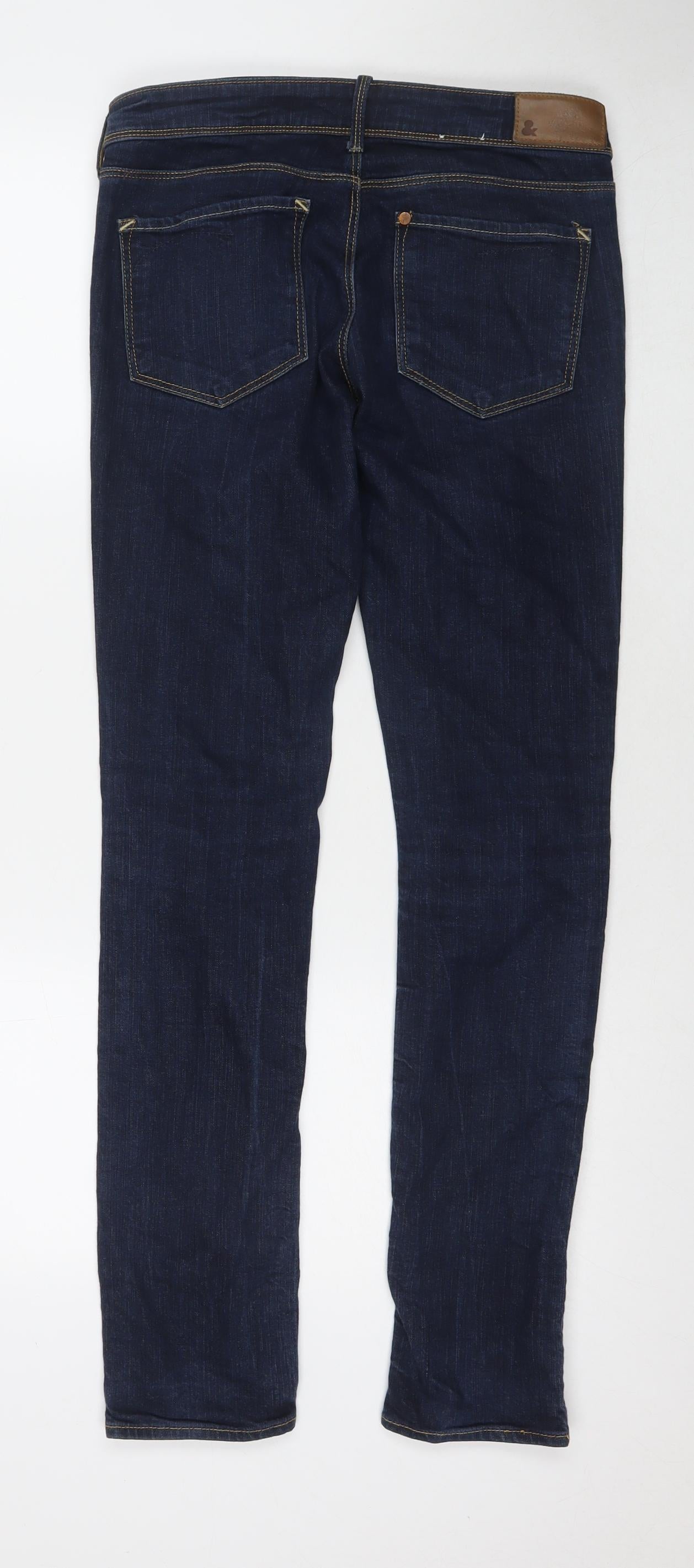 H&M Womens Blue Cotton Skinny Jeans Size 27 in L31 in Regular Zip
