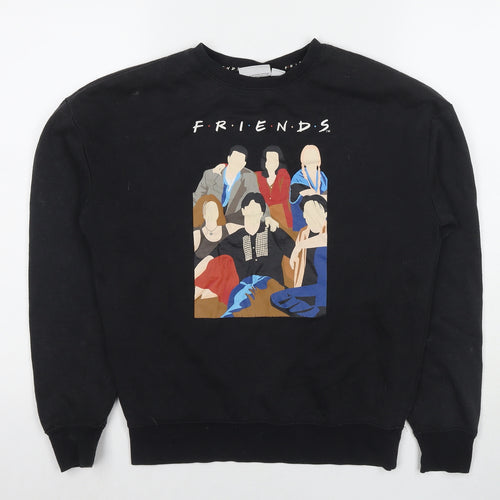 Friends Womens Black Cotton Pullover Sweatshirt Size 2XS Pullover - Friends
