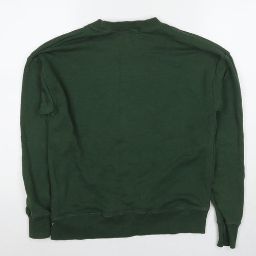 Pull&Bear Womens Green Cotton Pullover Hoodie Size M Pullover - Tokyo City