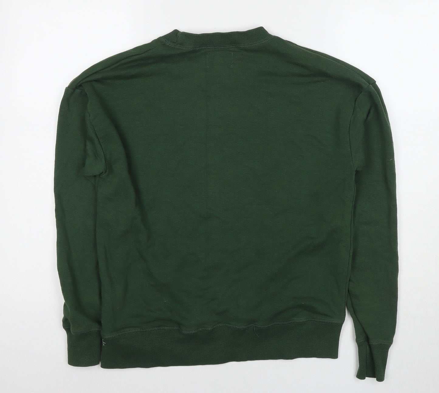 Pull&Bear Womens Green Cotton Pullover Hoodie Size M Pullover - Tokyo City