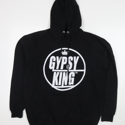 Gypsy King Mens Black Cotton Pullover Hoodie Size L - Logo