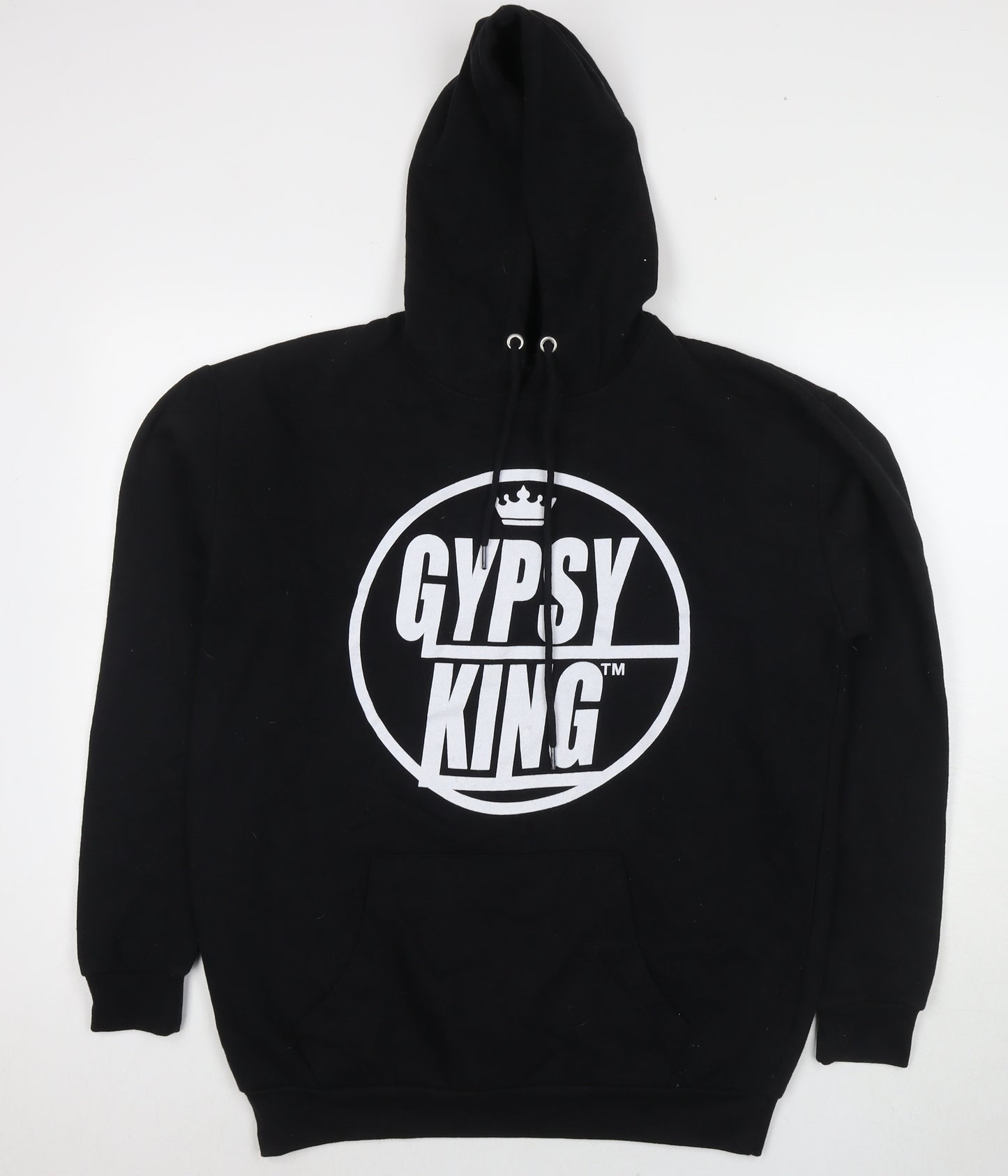 Gypsy King Mens Black Cotton Pullover Hoodie Size L - Logo