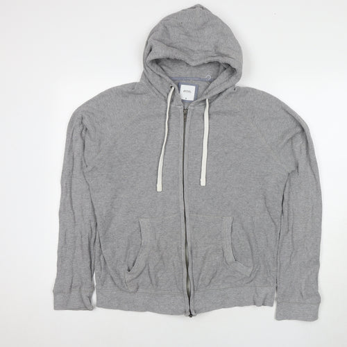 Burton Mens Grey Cotton Full Zip Hoodie Size M