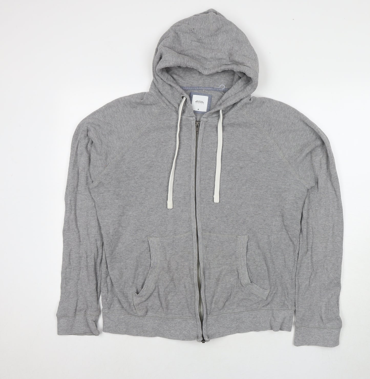 Burton Mens Grey Cotton Full Zip Hoodie Size M