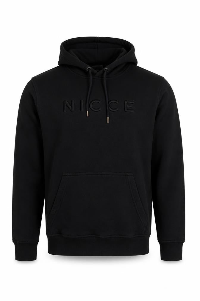 NICCE London Mens Black Cotton Pullover Hoodie Size XS - Logo