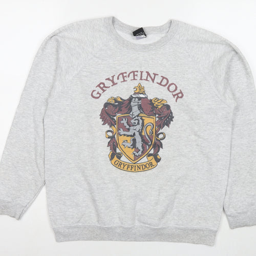 Harry Potter Girls Grey Polyester Pullover Hoodie Size XL Pullover - Hogwarts