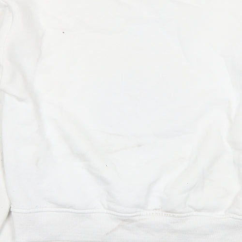 Wednesday Girls White Cotton Pullover Sweatshirt Size 10-11 Years Pullover - Wednesday Addams Family
