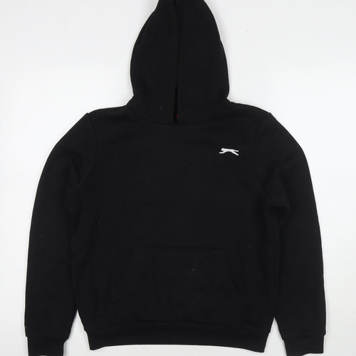 Slazenger Boys Black Polyester Pullover Hoodie Size 12 Years Pullover