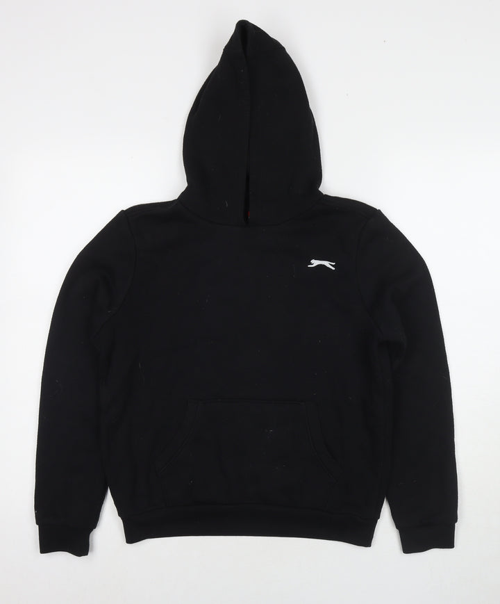 Slazenger Boys Black Polyester Pullover Hoodie Size 12 Years Pullover