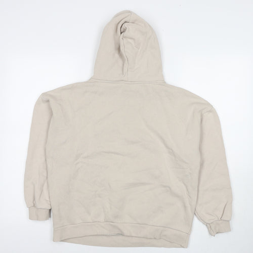 Pull&Bear Womens Beige Cotton Pullover Hoodie Size S Pullover - Always see the good thing in life Mushrooms