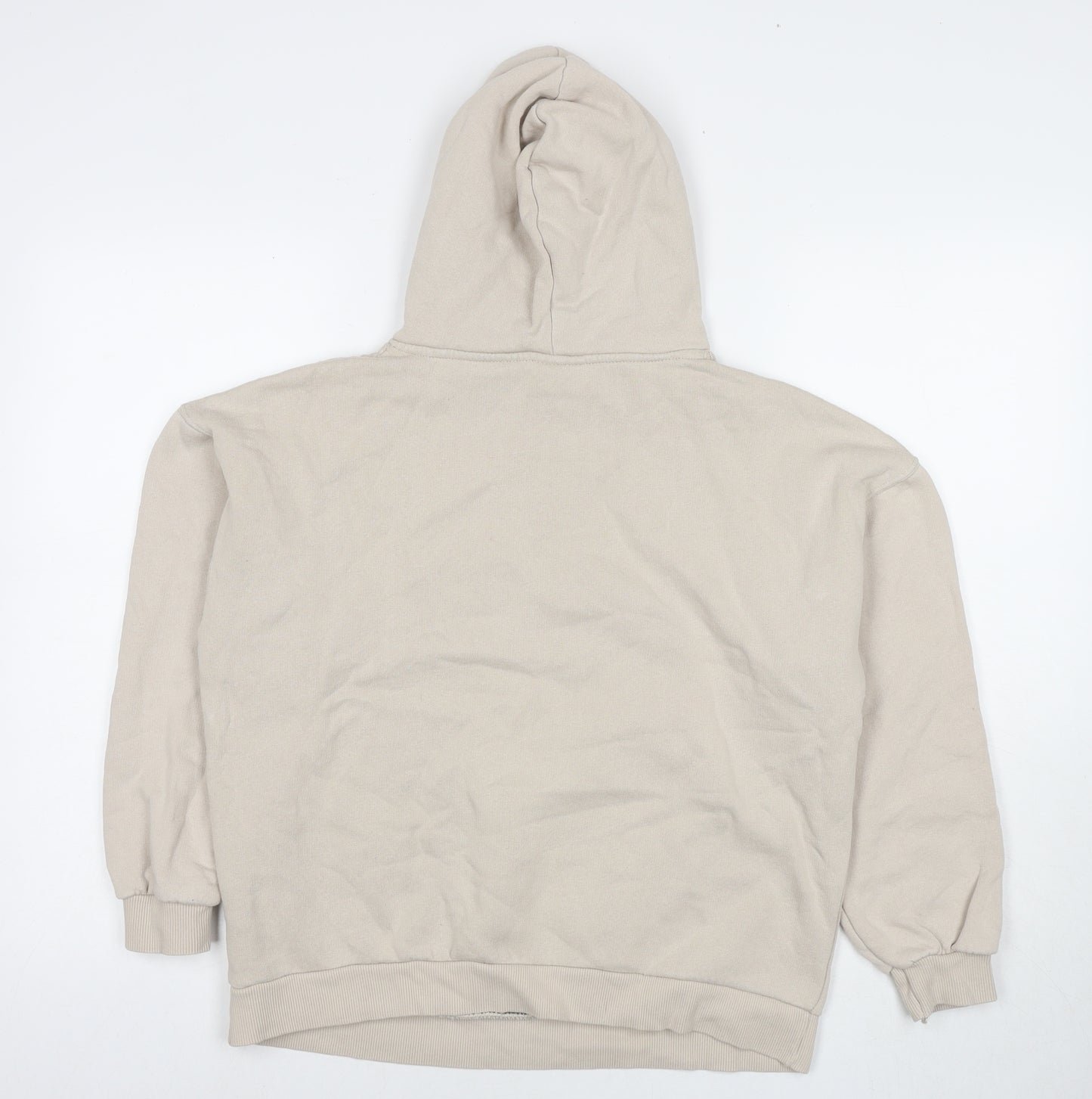 Pull&Bear Womens Beige Cotton Pullover Hoodie Size S Pullover - Always see the good thing in life Mushrooms