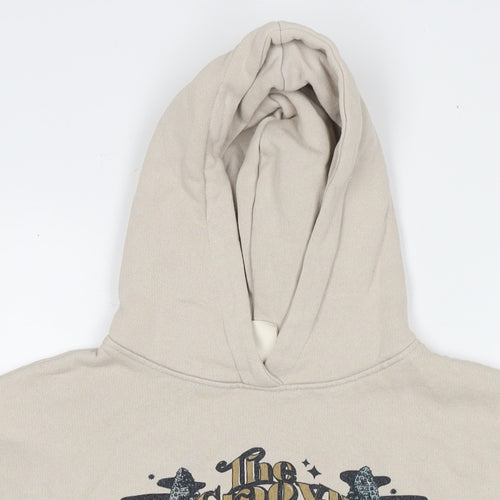 Pull&Bear Womens Beige Cotton Pullover Hoodie Size S Pullover - Always see the good thing in life Mushrooms