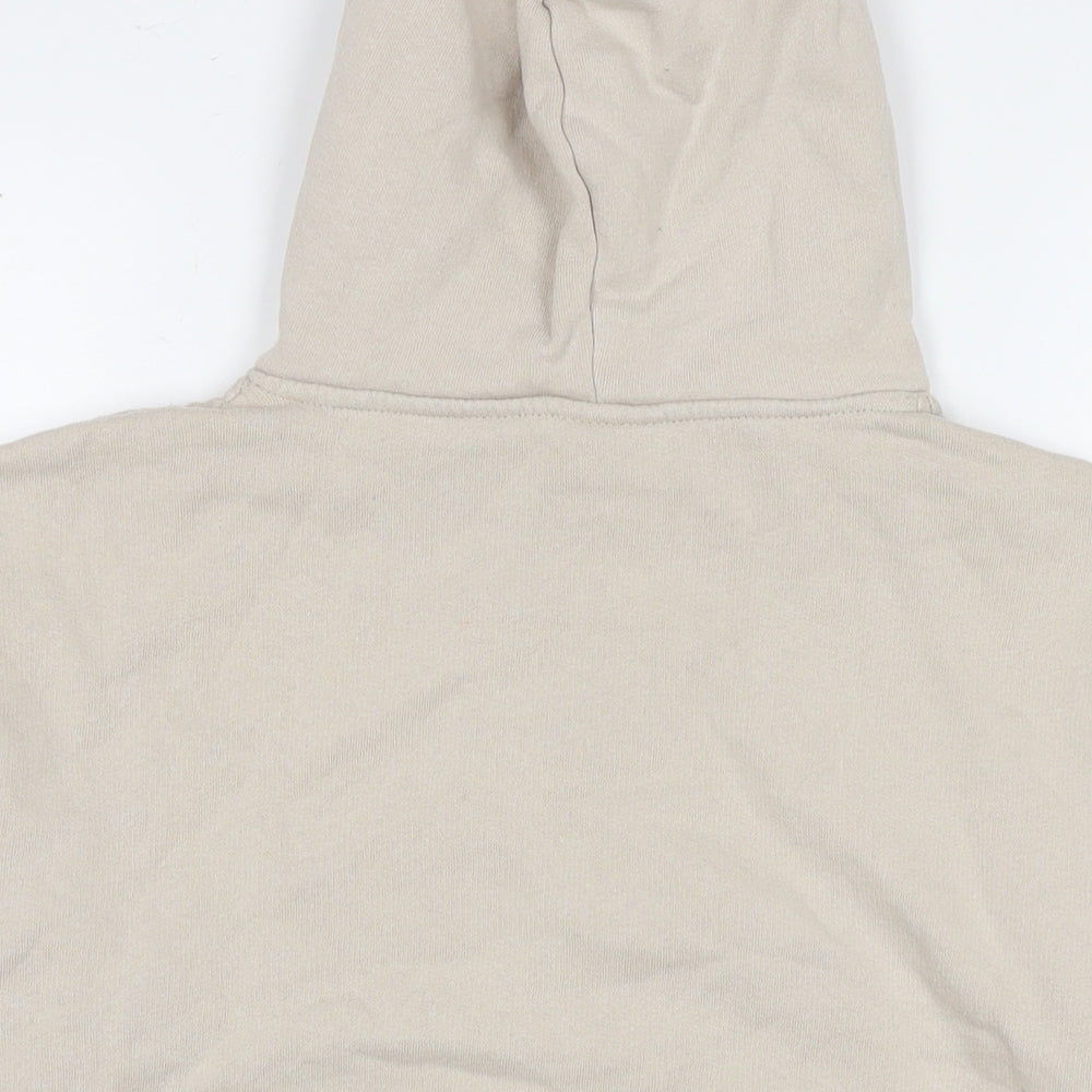 Pull&Bear Womens Beige Cotton Pullover Hoodie Size S Pullover - Always see the good thing in life Mushrooms