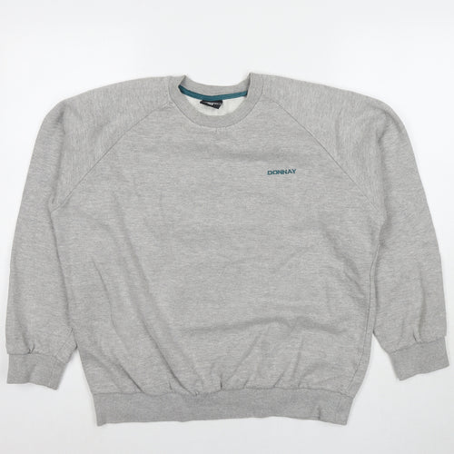 Donnay Mens Grey Cotton Pullover Sweatshirt Size M