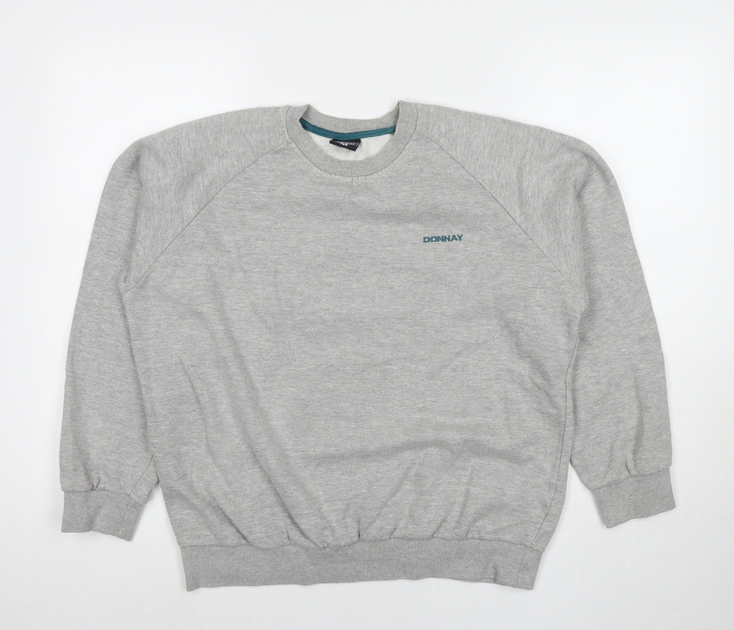 Donnay Mens Grey Cotton Pullover Sweatshirt Size M