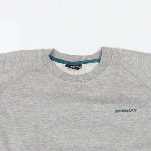 Donnay Mens Grey Cotton Pullover Sweatshirt Size M