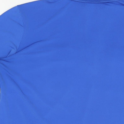 Jones New York Womens Blue Polyester Basic T-Shirt Size S Collared