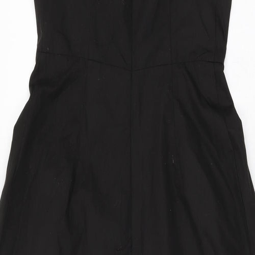 PRETTYLITTLETHING Womens Black Polyester Jumpsuit One-Piece Size 6 L23 in Zip