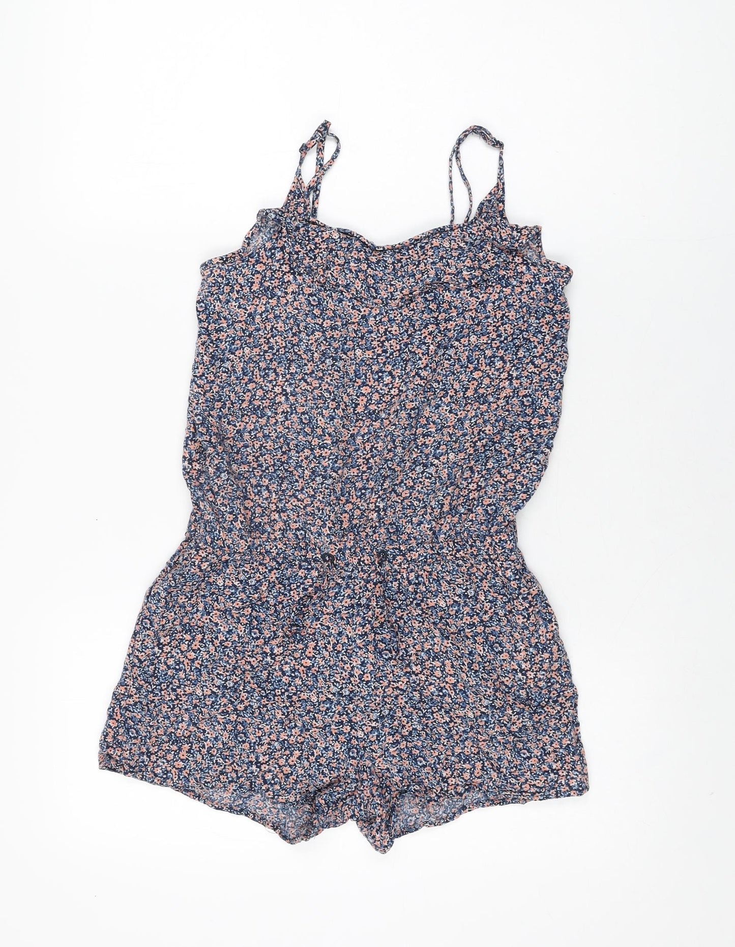 H&M Girls Multicoloured Floral Viscose Playsuit One-Piece Size 12 Years L3 in Pullover