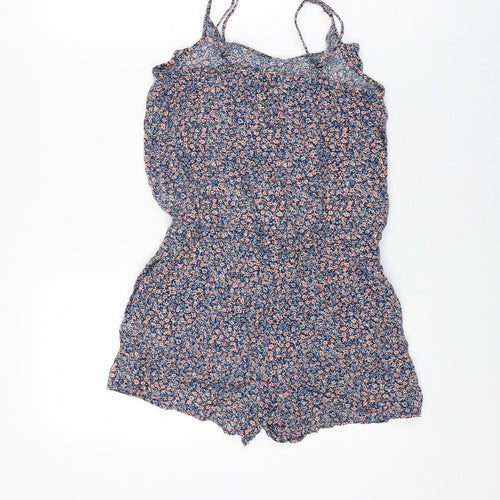H&M Girls Multicoloured Floral Viscose Playsuit One-Piece Size 12 Years L3 in Pullover
