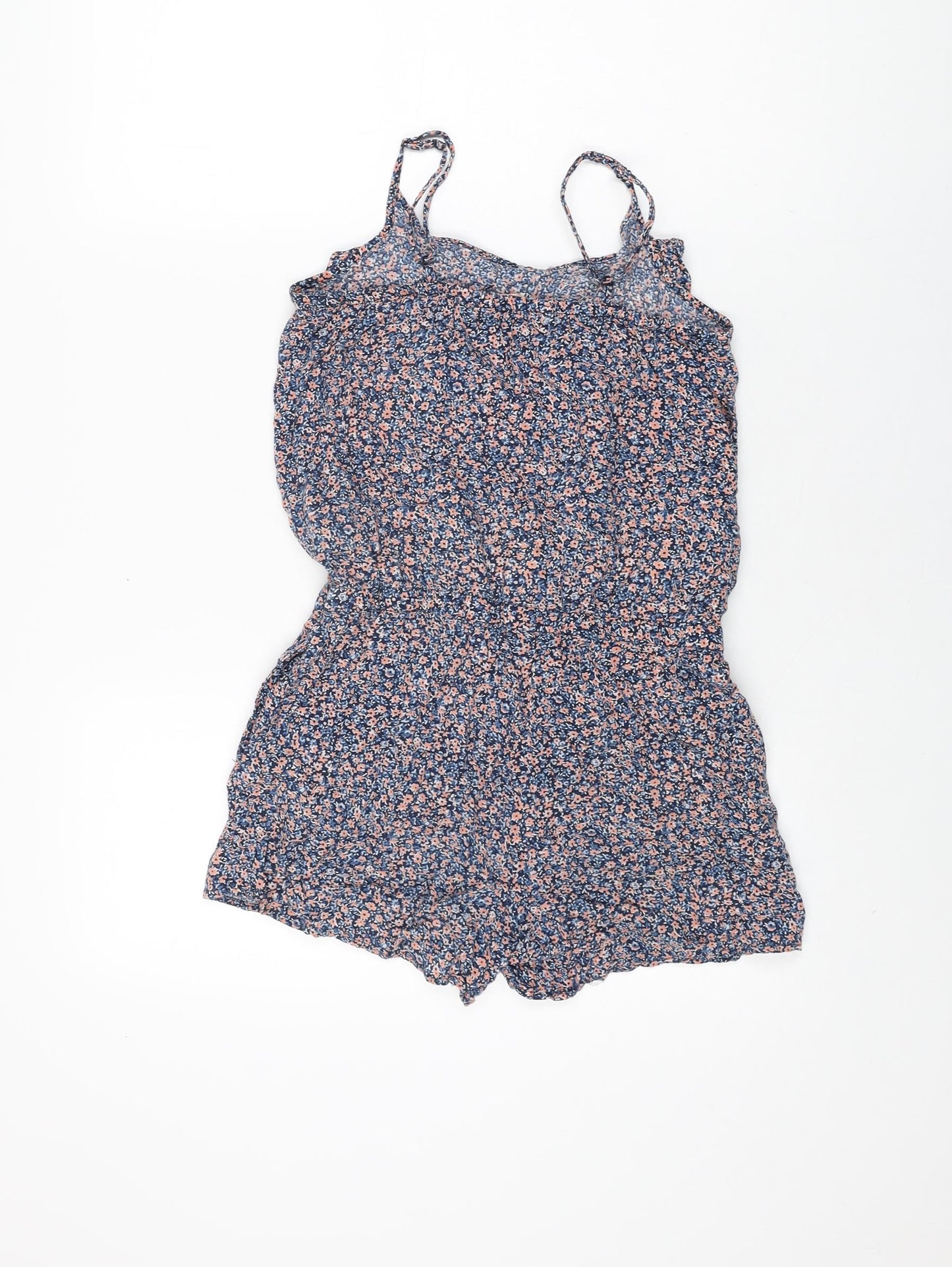 H&M Girls Multicoloured Floral Viscose Playsuit One-Piece Size 12 Years L3 in Pullover